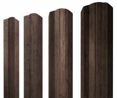 Штакетник М-образный А фигурный Print Premium Almond Wood Fresh 0,45 мм